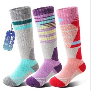 Colorful Kids Merino Wool Socks 3-Pack